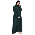 Premium Firdaus Loose Fit abaya with Ruffled Sleeves - Bottle Green Premium Firdaus Loose Fit abaya with Ruffled Sleeves - Bottle Green